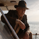Indy on a boat.